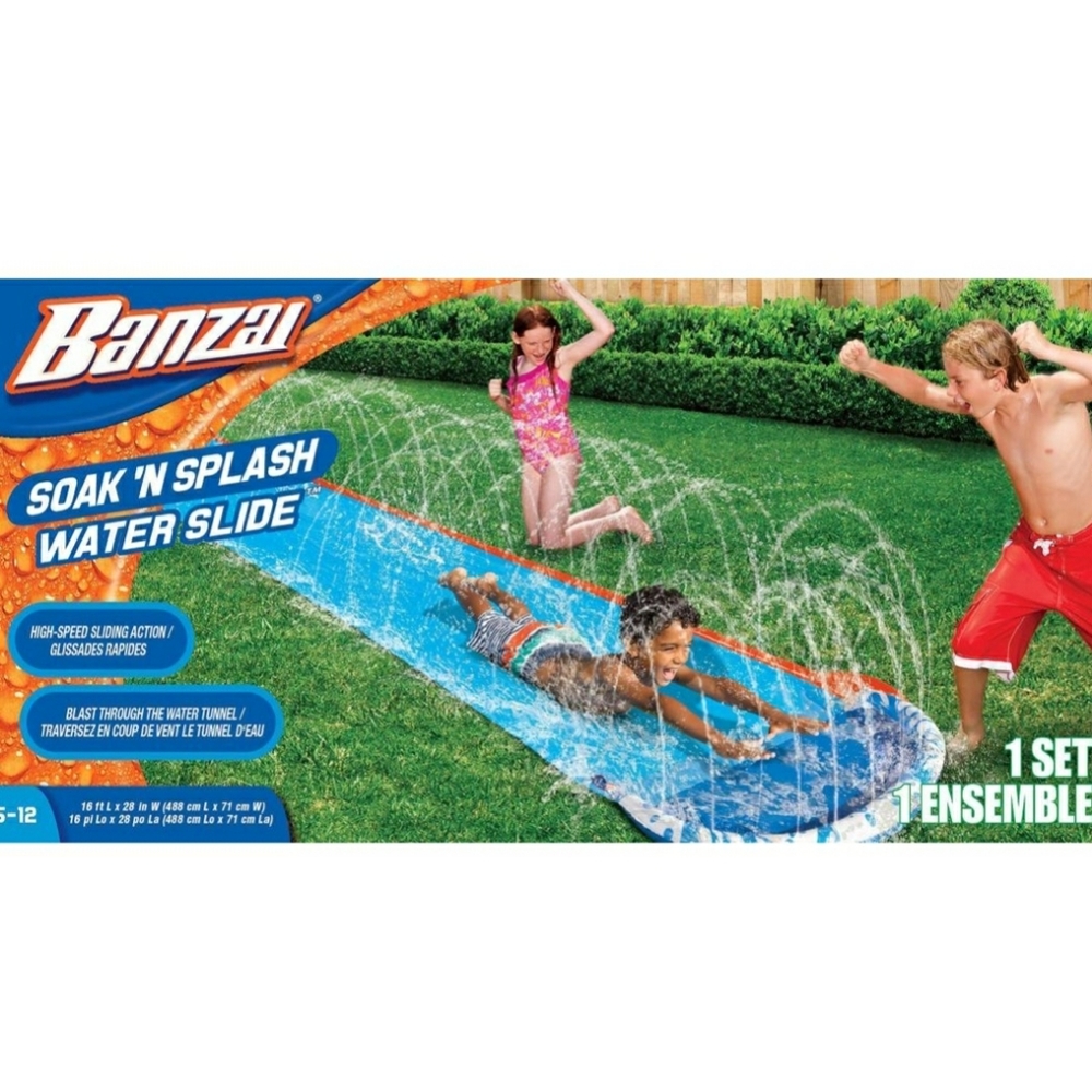 NEW IN BOX Banzai Soak 'n Splash Water Slide